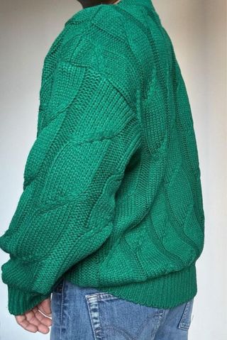 LACOSTE ABRIGO TRENZADO VINTAGE HOMBRE VERDE L