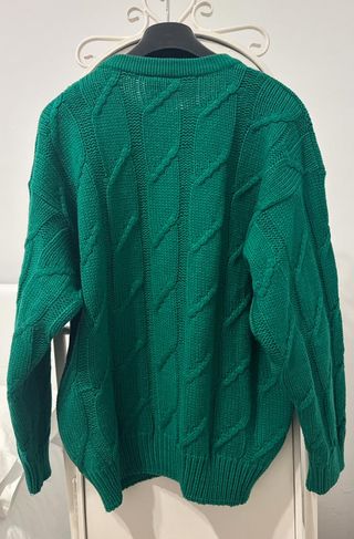 LACOSTE ABRIGO TRENZADO VINTAGE HOMBRE VERDE L