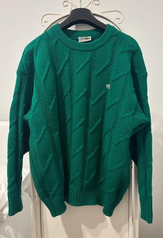LACOSTE ABRIGO TRENZADO VINTAGE HOMBRE VERDE L