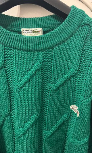 LACOSTE ABRIGO TRENZADO VINTAGE HOMBRE VERDE L