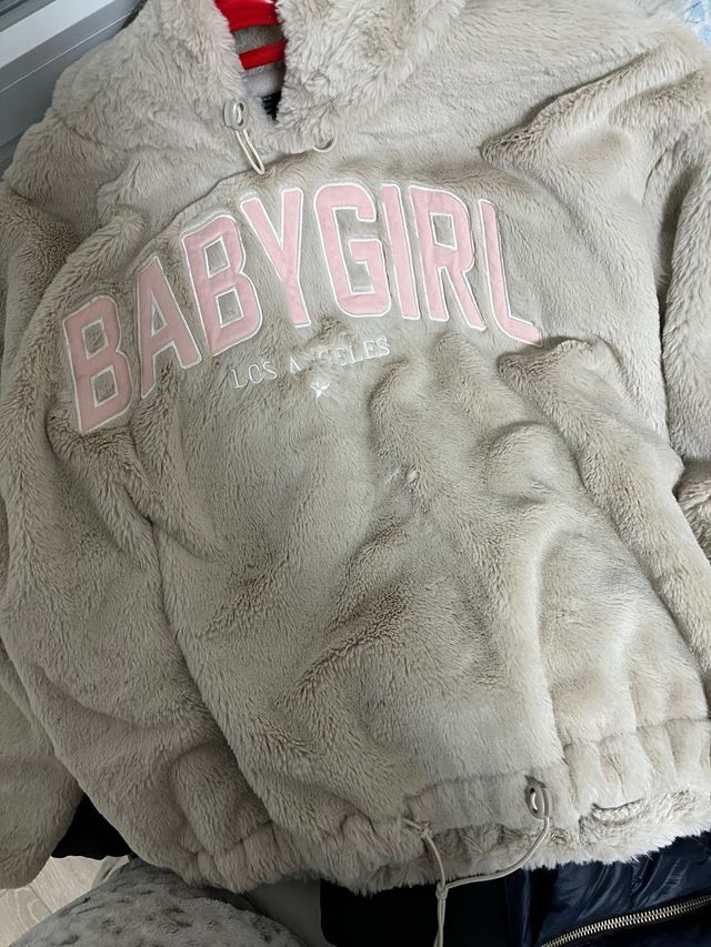 Sudadera Babygirl Los Angeles Beige Rosa
