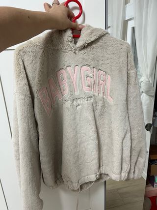 Sudadera Babygirl Los Angeles Beige Rosa