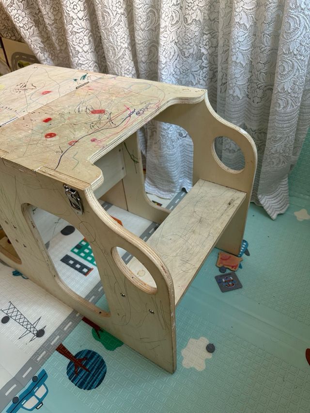 Torre aprendizaje madera 2 en 1