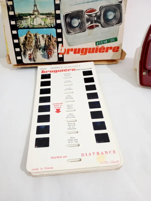 Visor Bruguière diapositivas vintage en caja