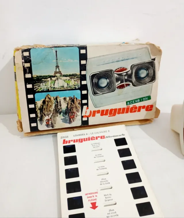 Visor Bruguière diapositivas vintage en caja