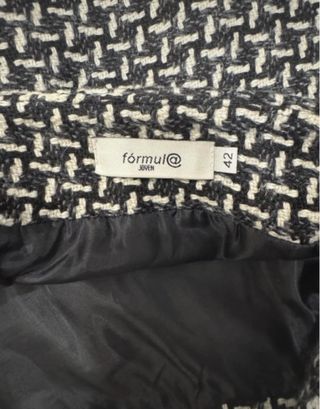 Falda Tweed Negra y Blanca