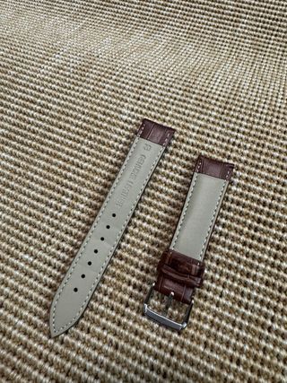 Correa de 22mm en piel marrón. Nueva a estrenar