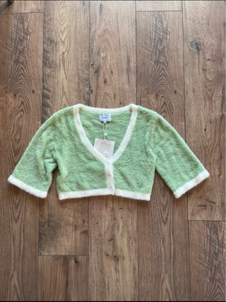 Jersey crop verde empolvado Sabo Skirt