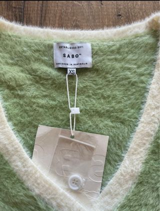 Jersey crop verde empolvado Sabo Skirt