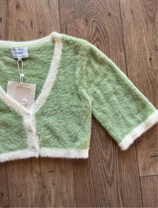 Jersey crop verde empolvado Sabo Skirt