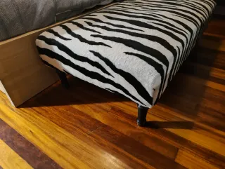 Puff Cebra Textil 1,25x0,60m