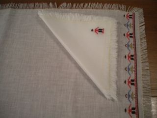 Tovaglietta caffè ricamata a mano-6 tovaglioli