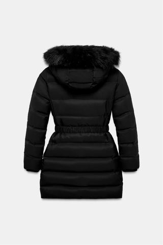 plumífero negro Zara con capucha