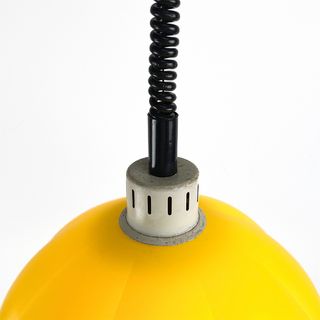 Lámpara Techo Plástico Años 70 Amarilla