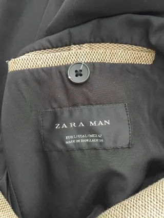 Blazer Zara uomo beige cammello