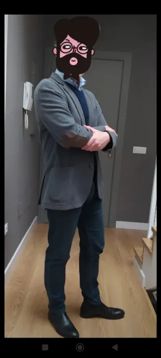 Blazer Sfera Gris con Coderas