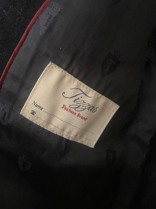 Abrigo paño niña T.10 azul marino