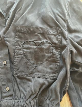 Camisa crop Desigual negra talla única