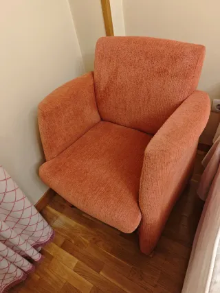 Butacón rosa de tela