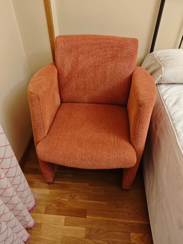 Butacón rosa de tela