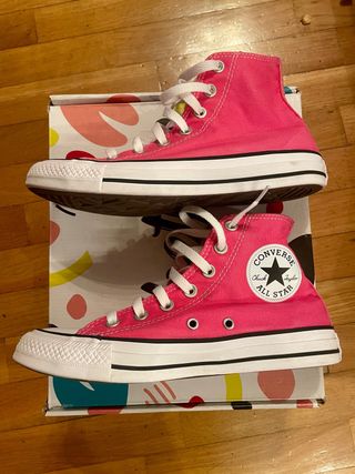 Converse All Star Fucsia + All star crema T.37