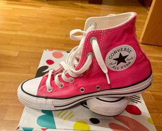 Converse All Star Fucsia + All star crema T.37