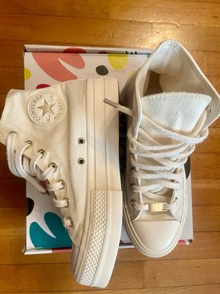 Converse All Star Fucsia + All star crema T.37