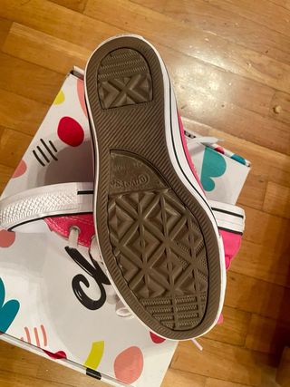 Converse All Star Fucsia + All star crema T.37