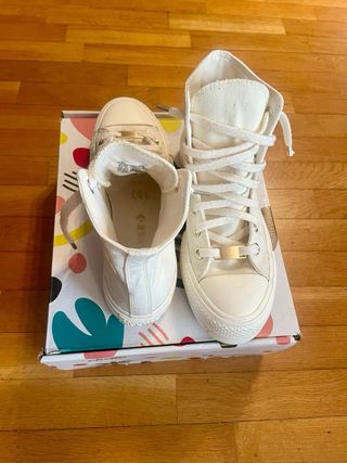 Converse All Star Fucsia + All star crema T.37