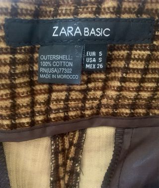 Shorts Zara a quadri marroni
