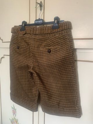 Shorts Zara a quadri marroni