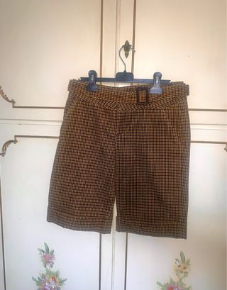 Shorts Zara a quadri marroni