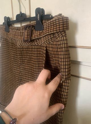 Shorts Zara a quadri marroni
