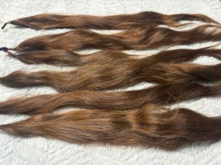 Mallas moño fallera pelo natural rojizo