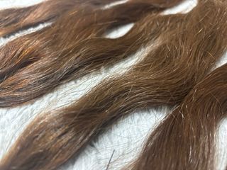 Mallas moño fallera pelo natural rojizo