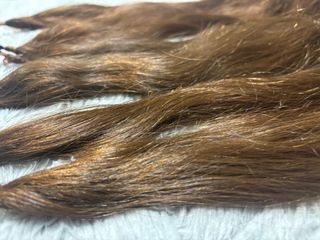 Mallas moño fallera pelo natural rojizo