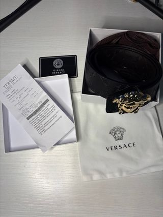 Cinturón Versace Negro y Dorado Medusa