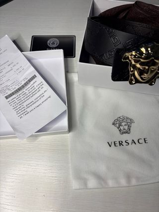 Cinturón Versace Negro y Dorado Medusa