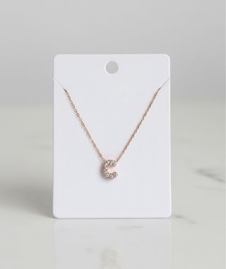 Colgante inicial C con circonitas