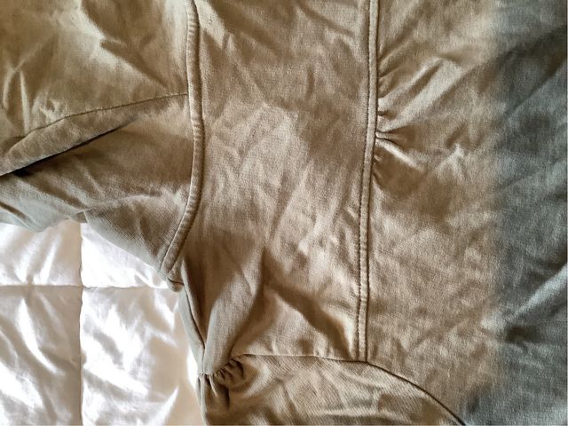 Sudadera verde de algodón con capucha