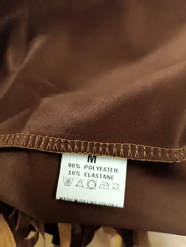 Chaleco con flecos marrón M