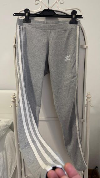 SET DE 2 LEGGINS MALLAS ADIDAS MUJER S GRIS AZUL
