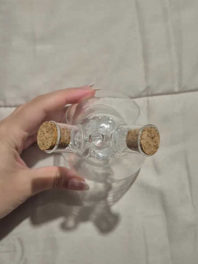 Aceitera y Vinagrera Doble de Cristal