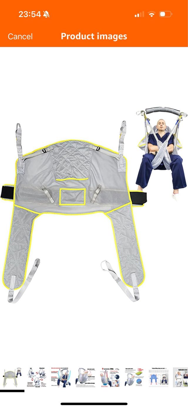 Arnés grúa para enfermos y ancianos