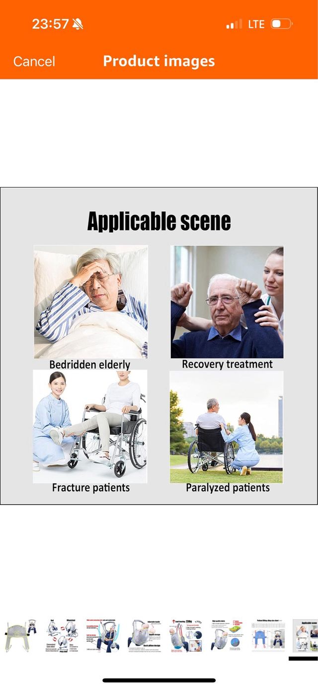 Arnés grúa para enfermos y ancianos