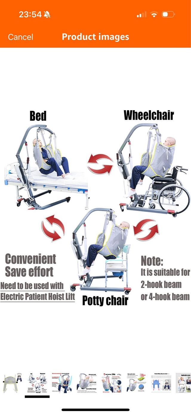 Arnés grúa para enfermos y ancianos