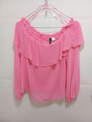 Blusa H&M Divided Rosa Talla S