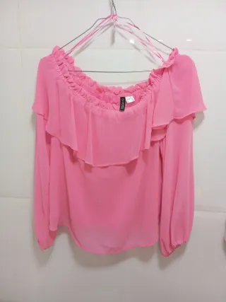Blusa H&M Divided Rosa Talla S