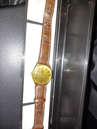 Reloj Neva Vintage Dorado y Marrón