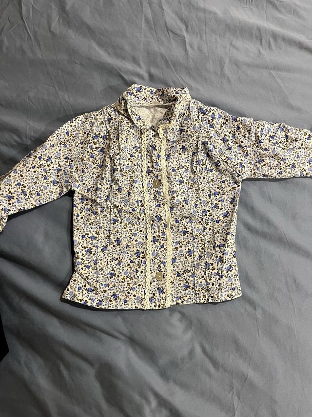 Camisa estampada azul casera Talla 0